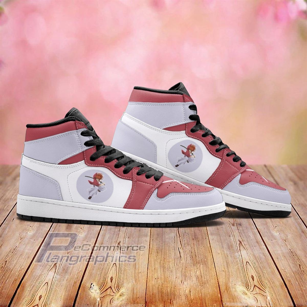 Kenshin Himura Rurouni Kenshin Cartoon Air Jordan Hightop Sneaker