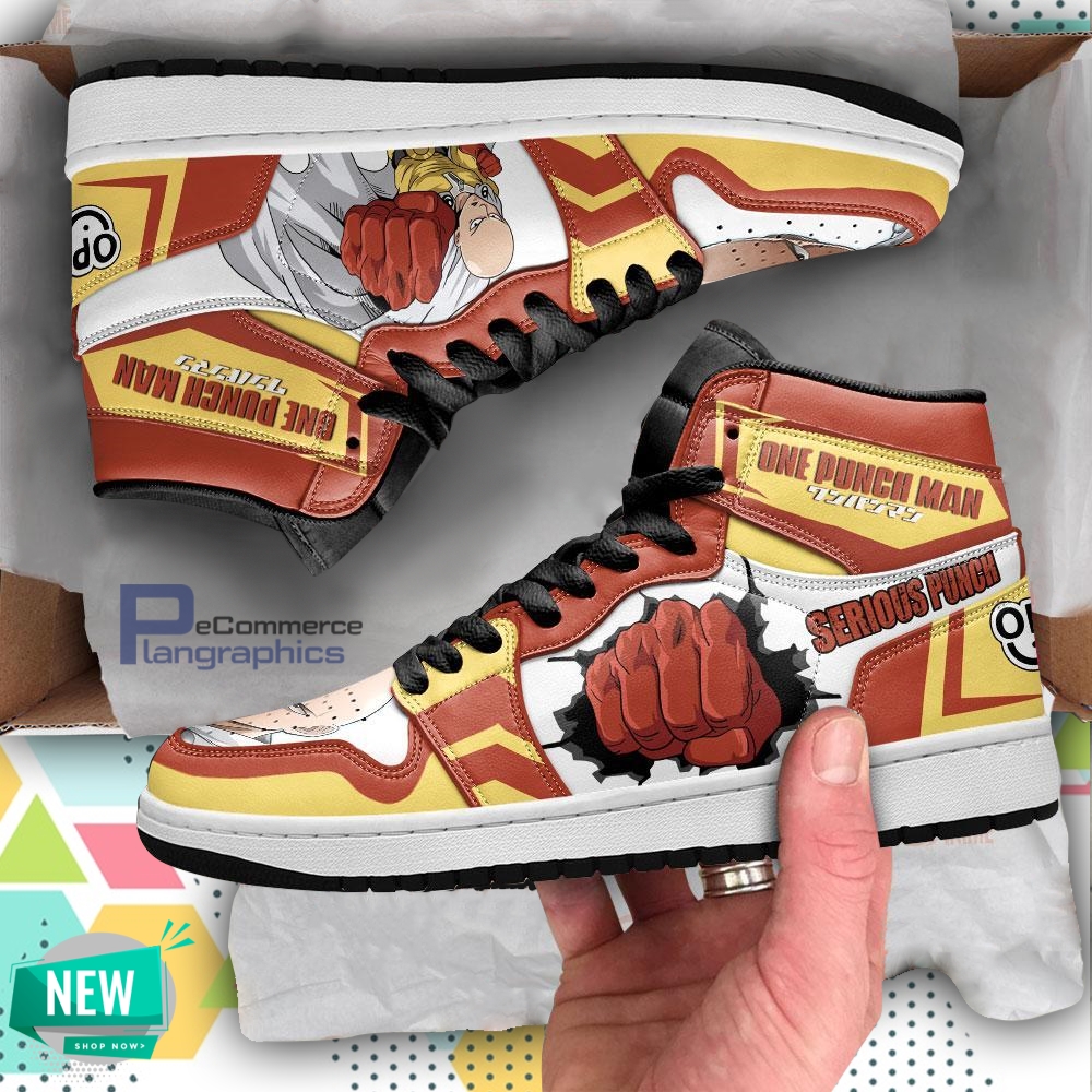 One Punch Man Jordan 1 High Sneakers Saitama Serious Punch Anime Shoes –  Plangraphics