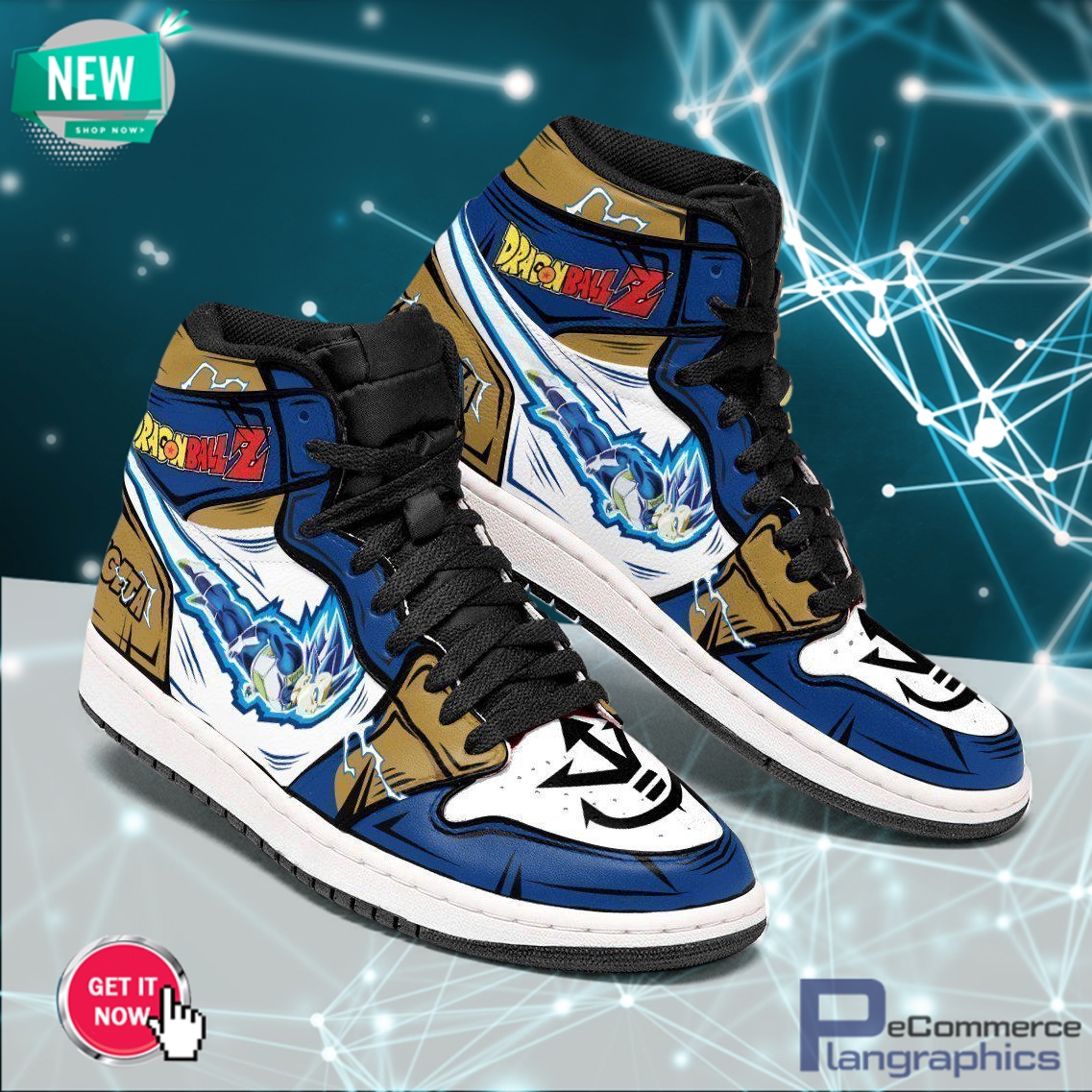 Vegeta Blue Jordan Sneakers Dragon Ball Z Custom Anime Shoes – Plangraphics