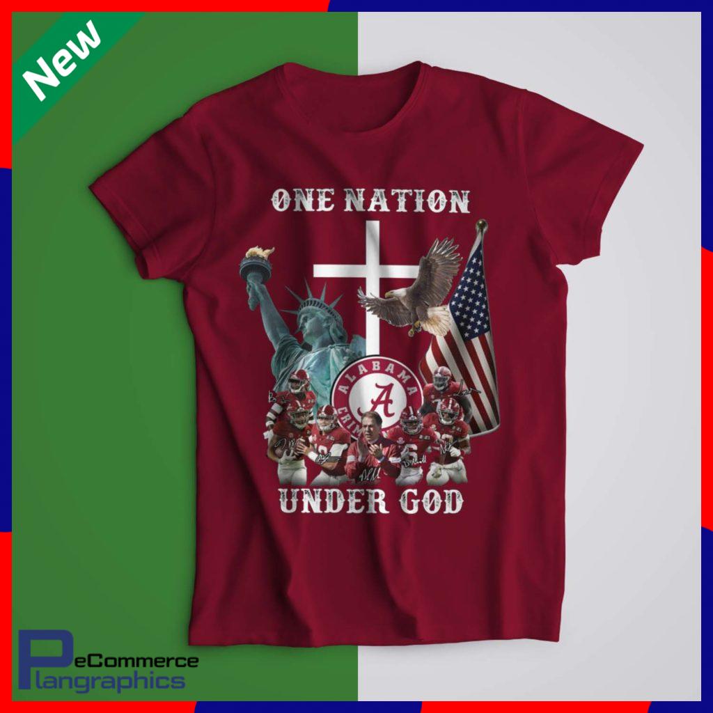 Alabama Crimson Tide One nation under God t-shirt