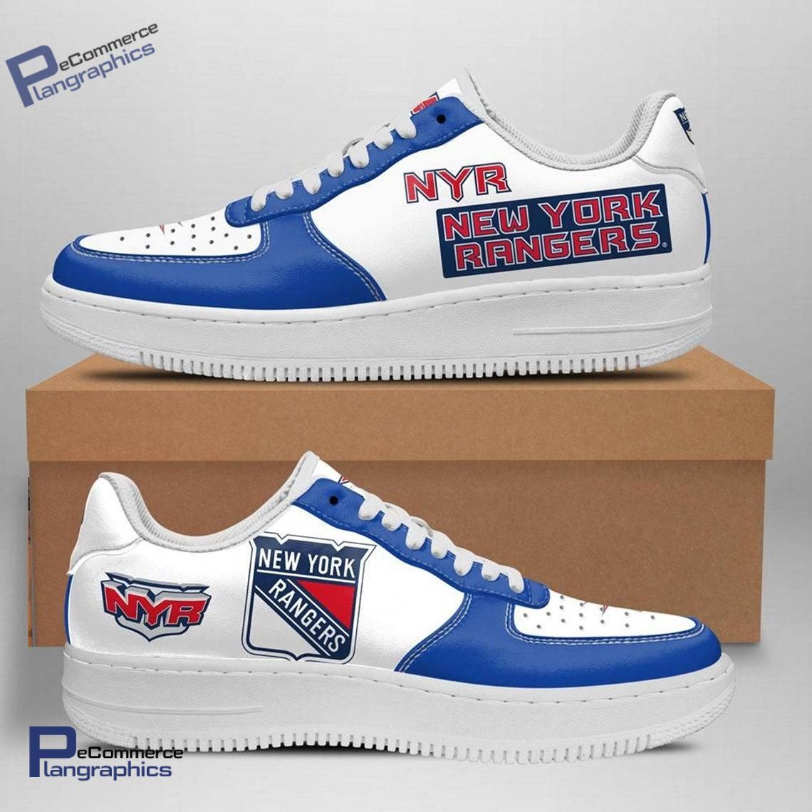 LIMITED DESIGN Personalized NHL New York Rangers Nike Air Force Sneakers