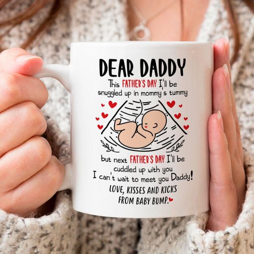 Baby bump I can’t wait to meet you Daddy mugs