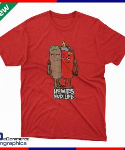 Homies for life t shirt red