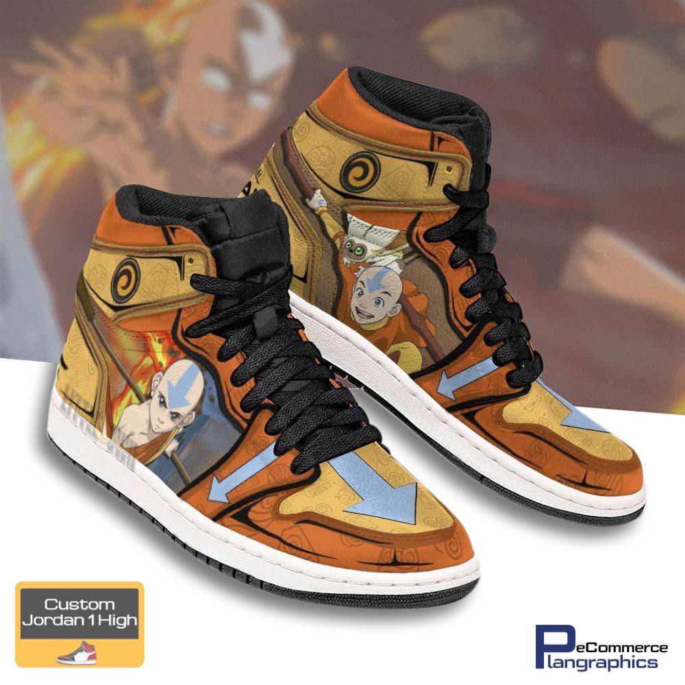 Aang JD Sneakers Custom Avatar The Last Airbender Air Jordan 1 High ...