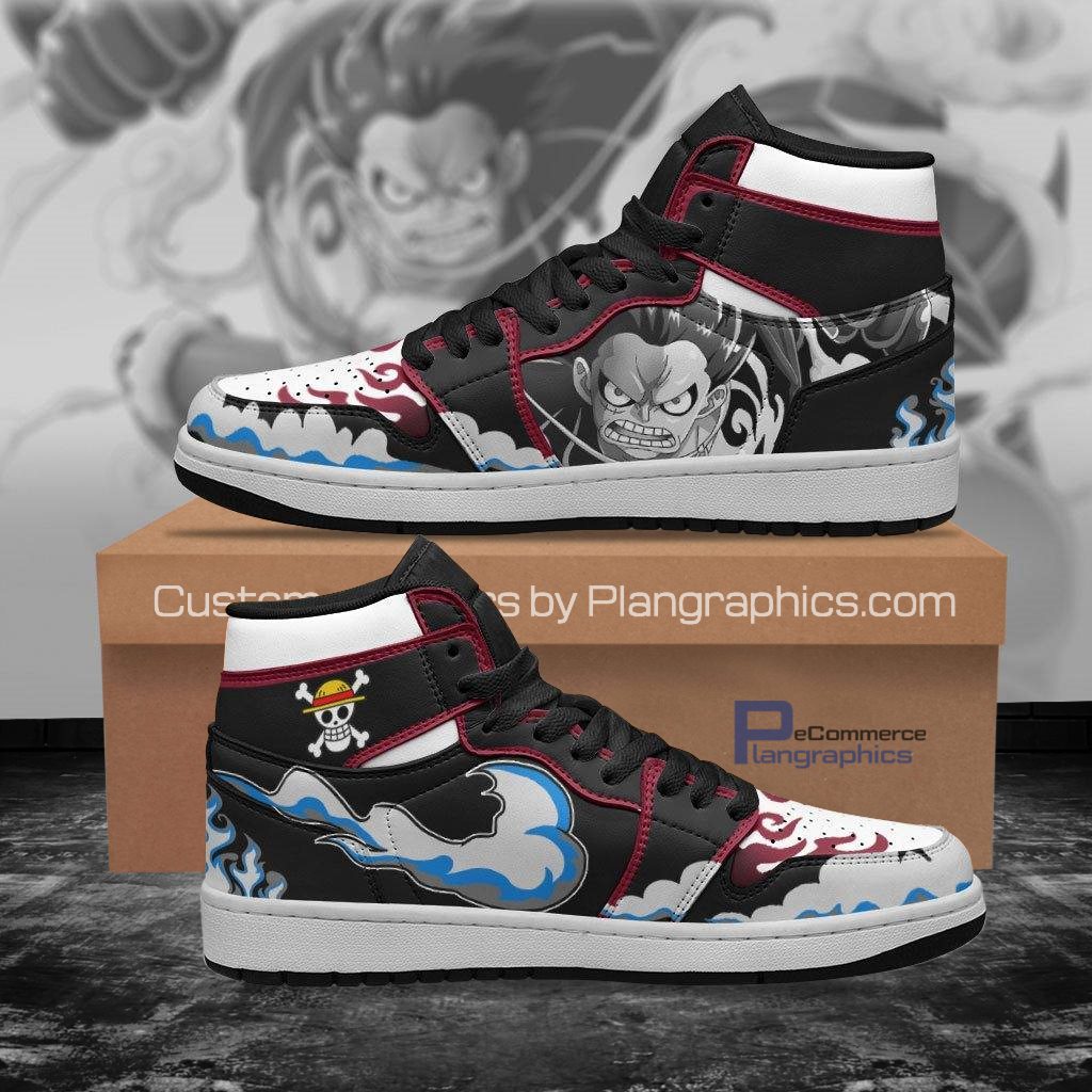 One Piece Shoes Monkey D Luffy Sneakers Custom Anime Jordans - Plangraphics