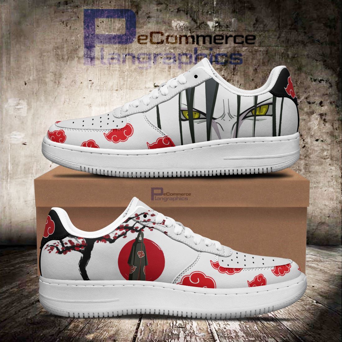 Akatsuki Unifrom Custom Shoes Naruto Anime Air Jordan 1 Sneaker Boots -  Reallgraphics