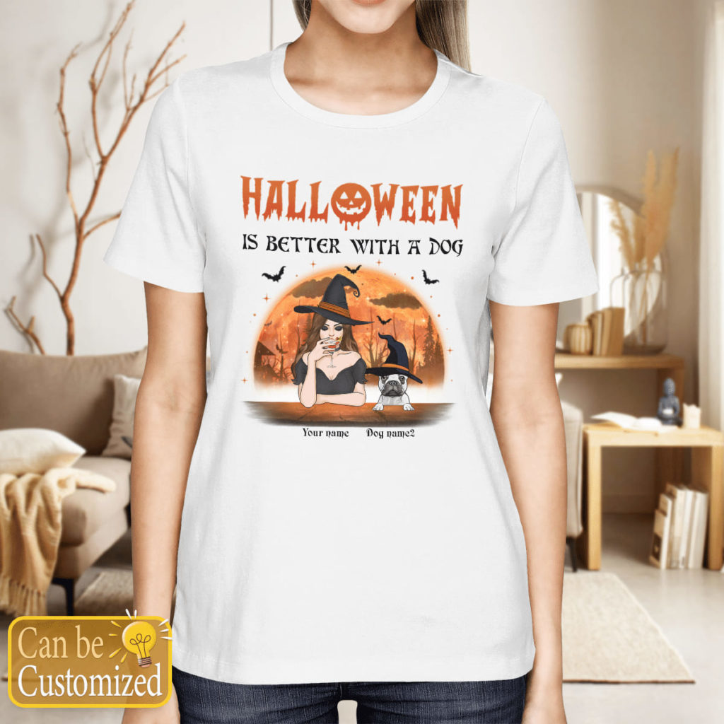 personalized-halloween-is-better-with-a-dog-t-shirt