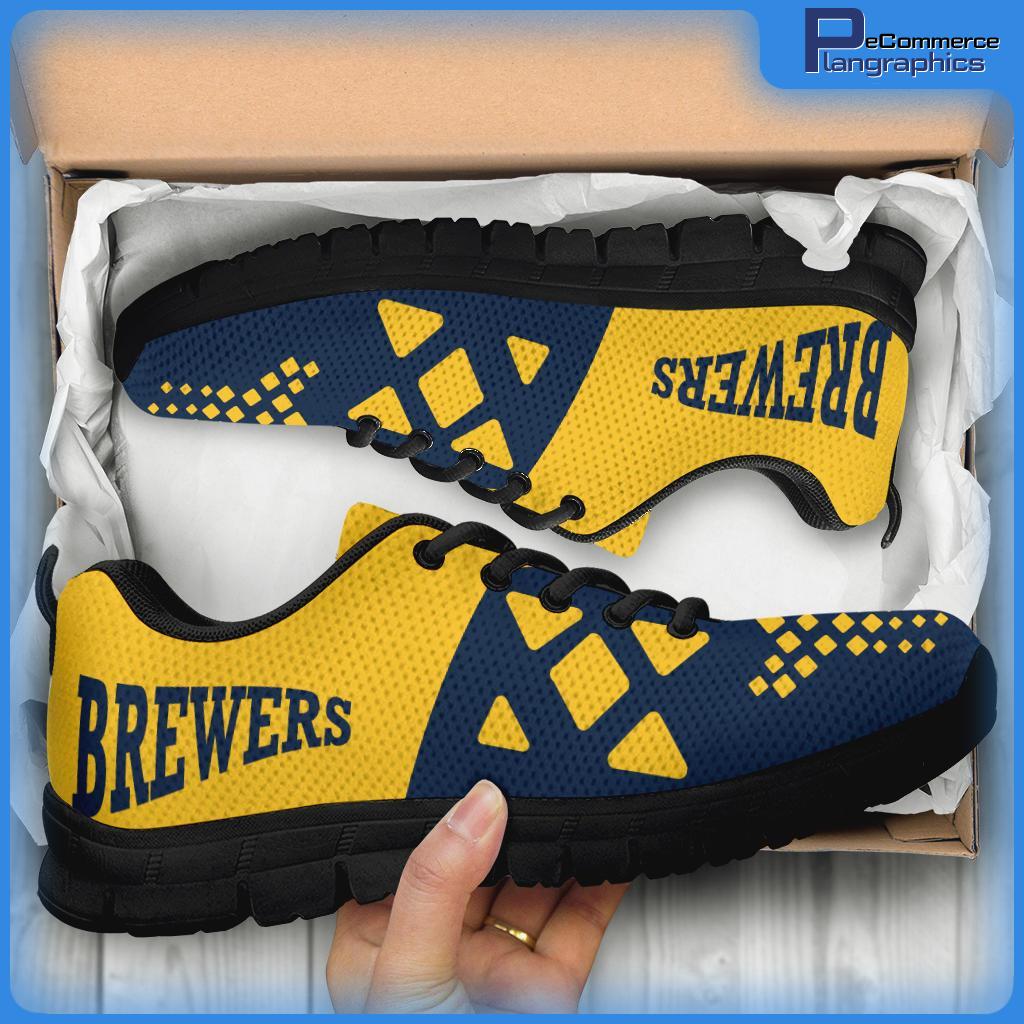 Milwaukee Brewers Breathable Running Shoes PGSNKR213 - Plangraphics