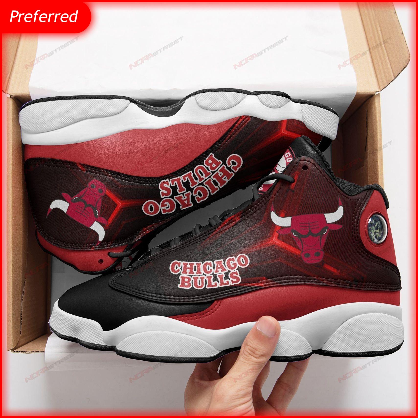 Custom Chicago Bulls Air Jordan 13 Shoes PLG816 - Plangraphics