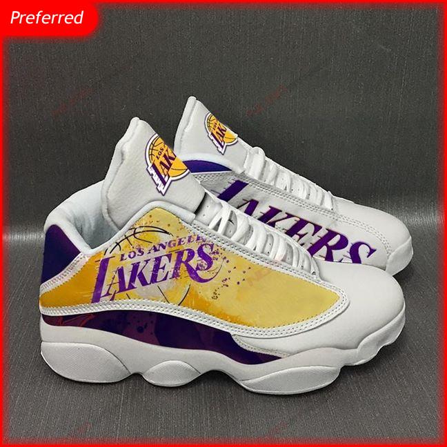 Los Angeles Lakers Logo Air Jordan 13 Sneaker Shoes