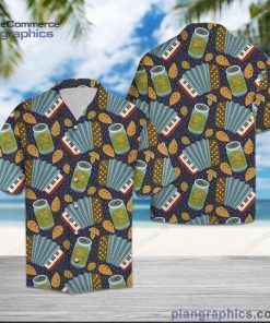 accordion beer colorful awesome aloha short sleeve button down hawaiian shirt 1 VbxAP