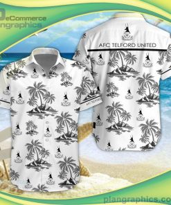 afc telford united 3d short sleeve button down shirt and hawaiian short 122 wxRgu