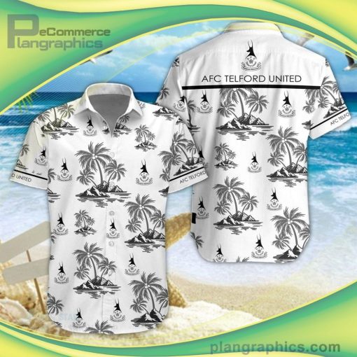 afc telford united 3d short sleeve button down shirt and hawaiian short 122 wxRgu