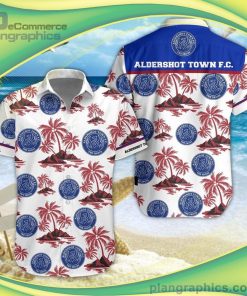 aldershot fc 3d short sleeve button down shirt and hawaiian short 121 jJBdW