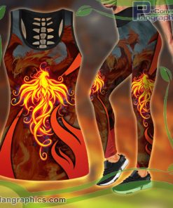 amazing fire phoenix red tank top legging set IvhEL