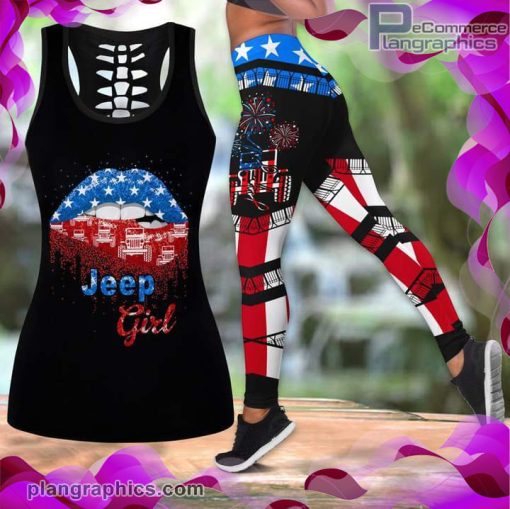 american jeep girl patriotism tank top legging set nfAKP