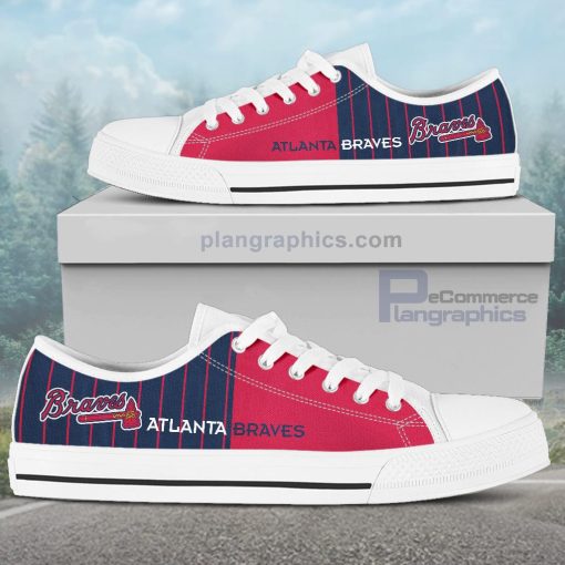 atlanta braves canvas low top shoes 162 YcbPM