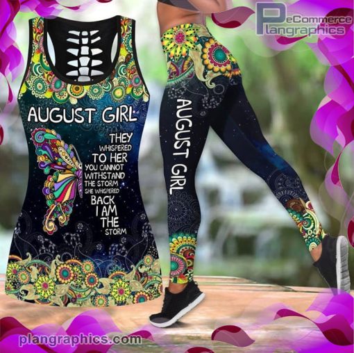 august girl buterfly tank top legging set AGSdO