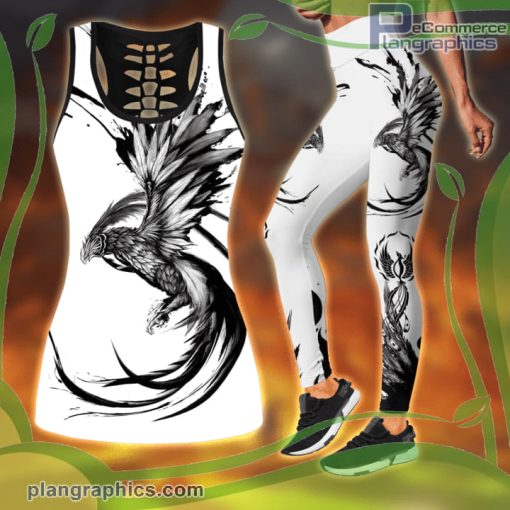 b26w phoenix tattoo tank top legging set 8PMR7