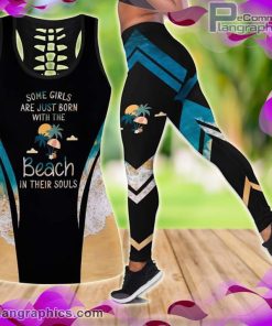 beach in their soul girl tank top legging set GjWjM