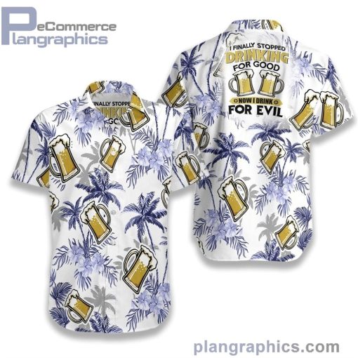 beer coconut tree aloha short sleeve button down hawaiian shirt 16 K5T8s