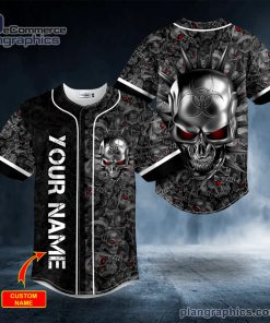 biohazard tribal metal skull custom baseball jersey 188 P0Zpk