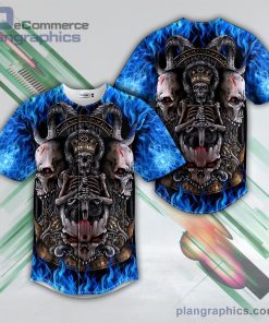 black magic malediction satanic baphomet skull baseball jersey pl228383 eR5A2