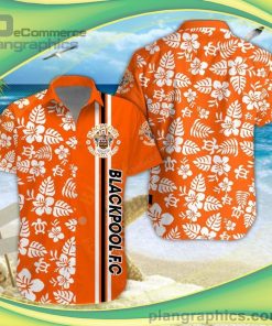 blackpool fc 3d short sleeve button down shirt and hawaiian short 112 mIeXp