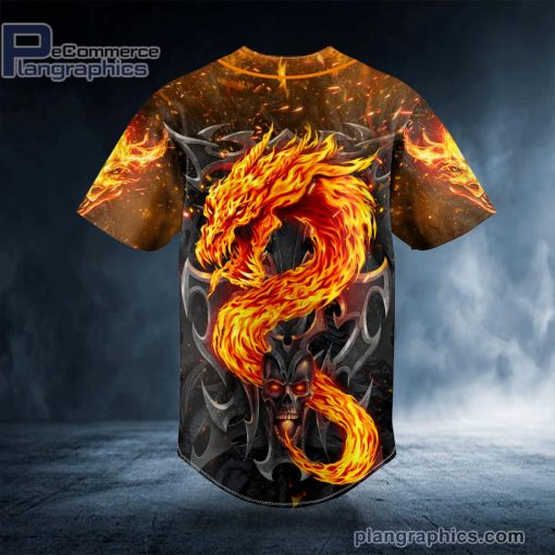 blast dragon fire skull custom baseball jersey 576 MwwYT