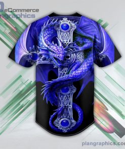 blue gothic dragon baseball jersey pl4601166 NK4pt