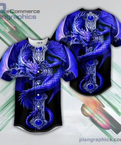 blue gothic dragon baseball jersey pl460178 IPk4a