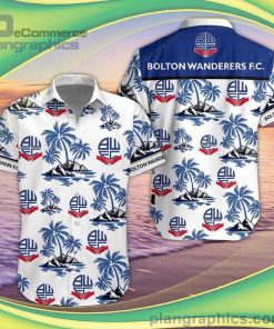 bolton wanderers fc short sleeve button down shirt and hawaiian short 111 aRqvi