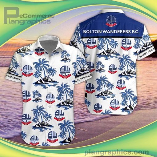 bolton wanderers fc short sleeve button down shirt and hawaiian short 111 aRqvi