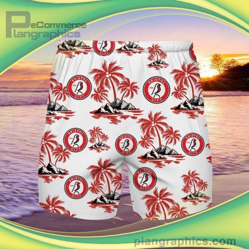 bristol city short sleeve button down shirt and hawaiian short 227 kUJMx
