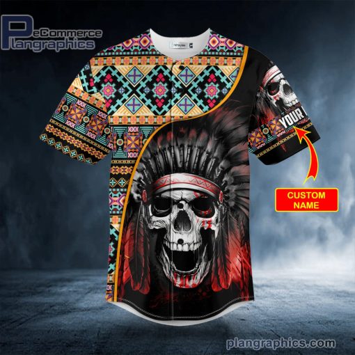 brocade pattern 11 native skull custom baseball jersey 366 qhaSD