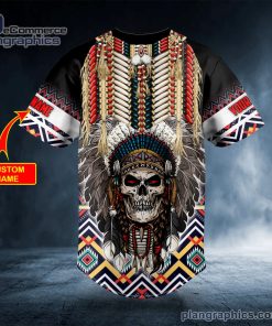 brocade pattern 4 native skull custom baseball jersey 556 AOqgE