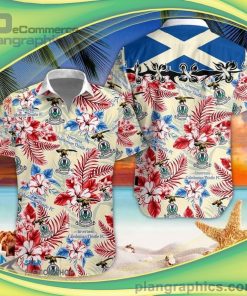 caley thistle short sleeve button down shirt and hawaiian short 101 DO97S