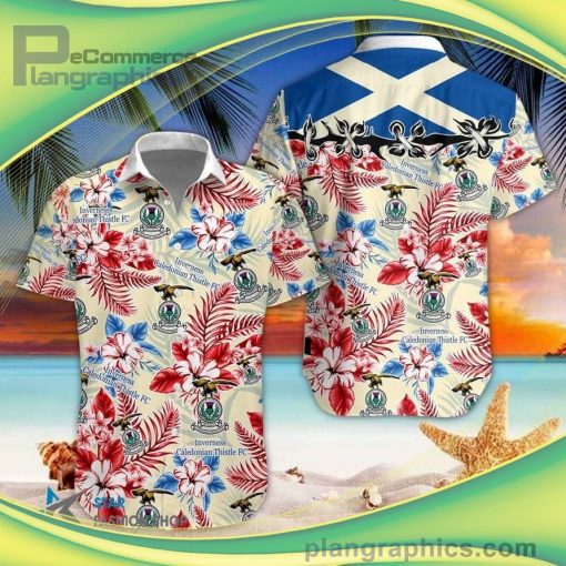 caley thistle short sleeve button down shirt and hawaiian short 101 DO97S
