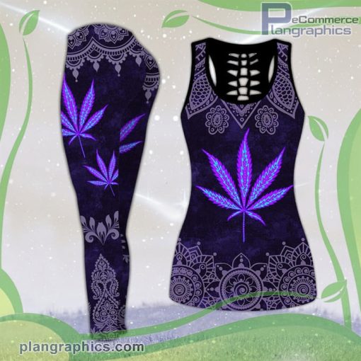 cannabis tank top legging set wXvU8