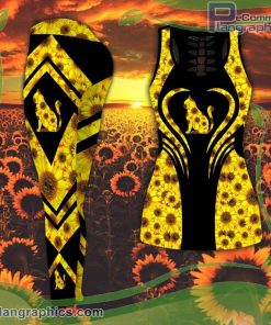 cat sunflower tank top legging set sOGsa