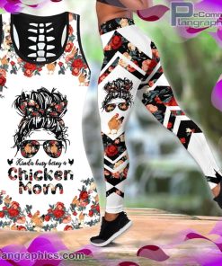 chicken mom tank top legging set tIvVD