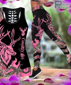 country girl pink tank top legging set X2eMM