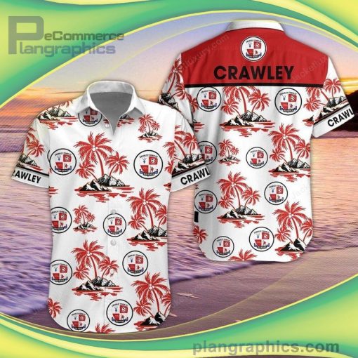 crawley town short sleeve button down shirt and hawaiian short 96 rFmBa