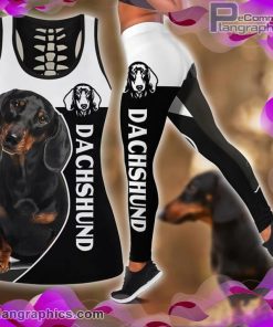 dachshund sport tank top legging set R9eGA