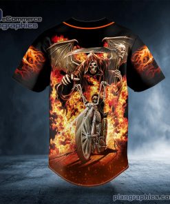 dead racer ghost rider fire skull custom baseball jersey 545 KH3qn