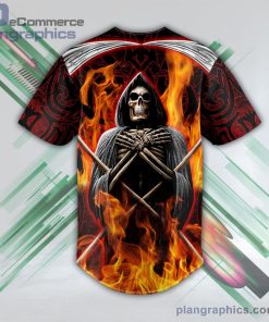death note fire grim reaper skull baseball jersey pl4648243 ITnW6