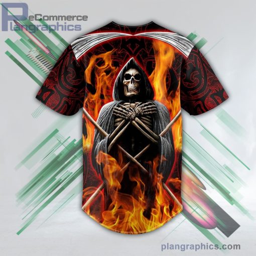 death note fire grim reaper skull baseball jersey pl4648243 ITnW6