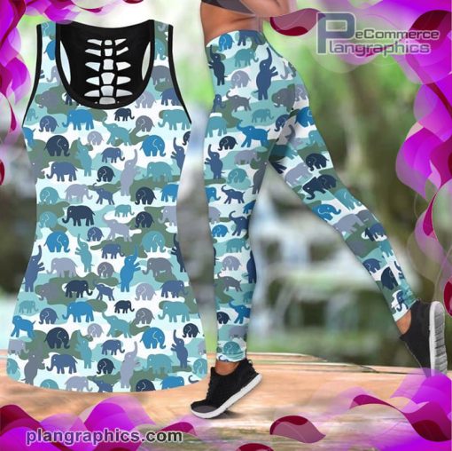 elephant pattern tank top legging set sIhsi