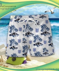england national football team short sleeve button down shirt and hawaiian short 213 1SUlI