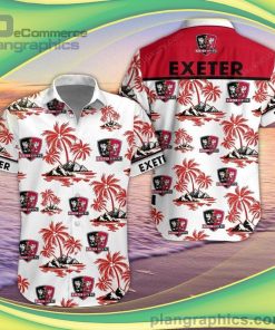 exeter city fc short sleeve button down shirt and hawaiian short 88 xHioC